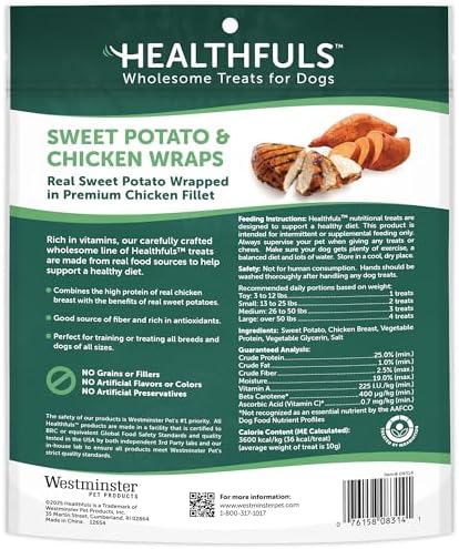 Chicken Wrapped Sweet Potato Dog Treats, 16oz
