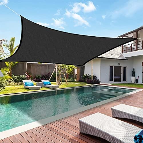 winemana 50% Black Shade Cloth, 10 x 20 FT Durable Mesh Tarp with Grommets, Garden Sunblock Shade Cloth Shading Antifreezing for Plants Cover, Greenhouse, Barns Kennel, Patio, Tomatoes
