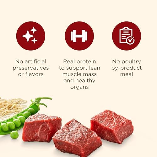 Nutrish Dry Dog Food, Real Beef, Pea & Brown Rice Recipe Whole Health Blend for Adult Dogs, 40 lb. Bag, Packaging May Vary (Rachael Ray)