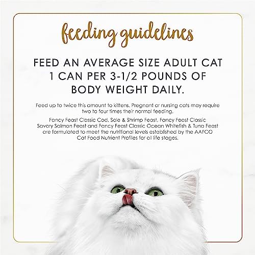 Purina Fancy Feast Seafood Classic Pate Collection Grain Free Wet Cat Food Variety Pack - (2 Packs of 12) 3 oz. Cans