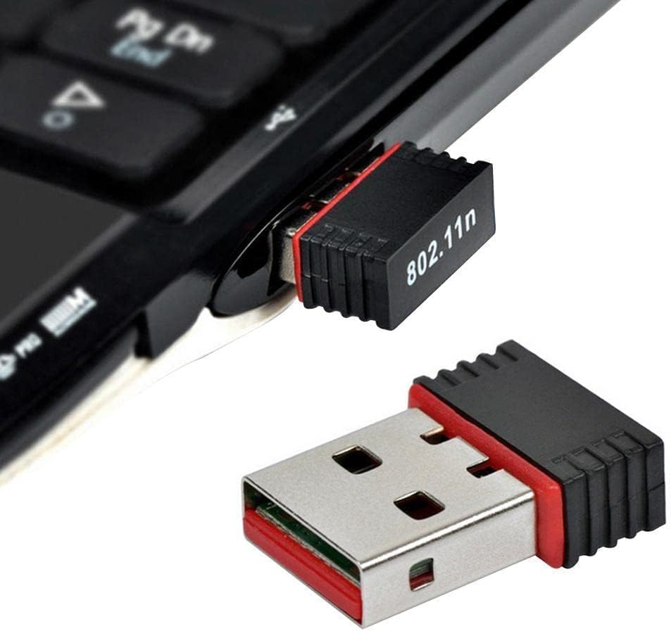 2 Pcs Black Mini for 150Mbps USB and for USB 2.0 WiFi Adapter Free Driver Wireless for 802.11n Wireless Compatible with IEEE for 802.11n,IEEE 802.11g,for IEEE 802.11b Standard 150M Network LAN Card Ne