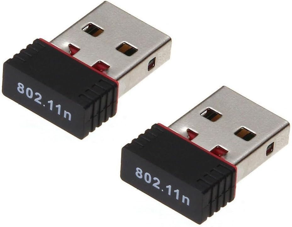 2 Pcs Black Mini for 150Mbps USB and for USB 2.0 WiFi Adapter Free Driver Wireless for 802.11n Wireless Compatible with IEEE for 802.11n,IEEE 802.11g,for IEEE 802.11b Standard 150M Network LAN Card Ne