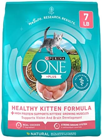 Purina ONE High Protein, Natural Dry Kitten Food, +Plus Healthy Kitten Formula - 7 lb. Bag