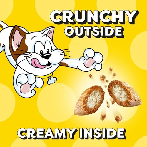 Temptations Classic Crunchy and Soft Cat Treats, Creamy Dairy Flavor, 3 oz. Pouch (Pack of 12)