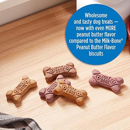 Milk-Bone Peanut Butter Flavor Naturally & Artificially Flavored Dog Biscuits - Crunchy Dog Treats - 7 Pounds (Packaging Design May Vary)