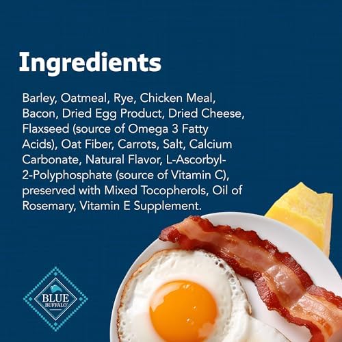 Blue Buffalo Health Bars Crunchy Dog Biscuits, Oven-Baked With Natural Ingredients, Bacon, Egg & Cheese, 3.5-lb Box