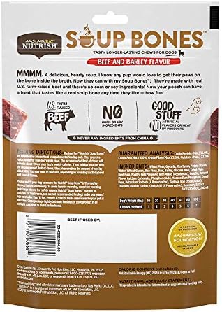 Rachael Ray Nutrish Dog Chews Soup Bones With Real Beef & Barley, 24 Dog Treats
