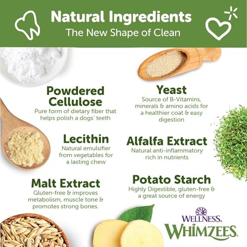 Whimzees Wellness Stix Dog Dental Treats, Natural Chews, Small Size Stick, (28 Count)