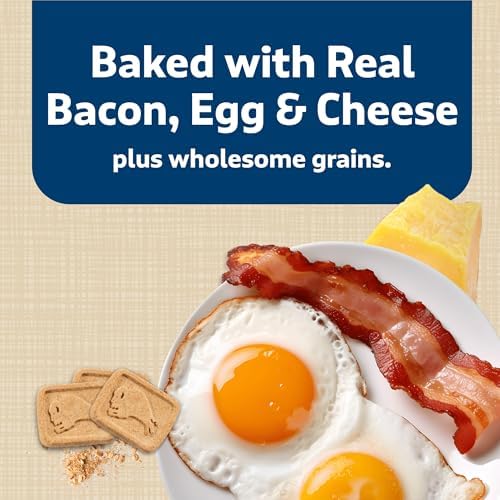Blue Buffalo Health Bars Crunchy Dog Biscuits, Oven-Baked With Natural Ingredients, Bacon, Egg & Cheese, 3.5-lb Box