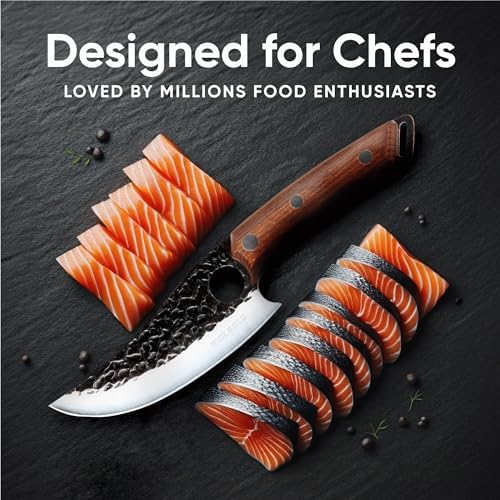 Chef Knife - Perfect Kitchen Knive. Japanese Knife for Cooking, Chopping. Japanese Style Knive for Home, Camping, BBQ. For Balance & Control, 5.8 Inch