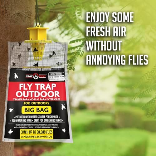 8 Pack Big Bag Fly Bag Trap - Fly Bags Outdoor Disposable Fly Trap Bag - Fly Trap Disposable Horse Fly Traps Outdoor - Fly Trap Bags Outdoor Net