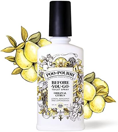 Poo-Pourri Before-You-Go Toilet Spray, Original Citrus, 8 Fl Oz - Lemon, Bergamot and Lemongrass