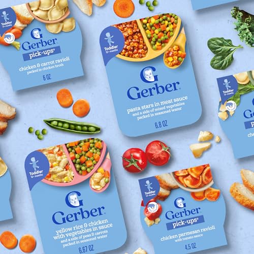 Gerber Toddler Food, Spaghetti Rings in Meat Sauce, Mealtime for Toddler, 6PK