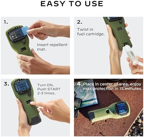 Thermacell Mosquito Portable Repeller; Includes 12-Hour Refill; 15 Foot Zone of Protection; Highly Effective Mosquito Repellent; Deet Free Bug Spray Alternative; Scent Free