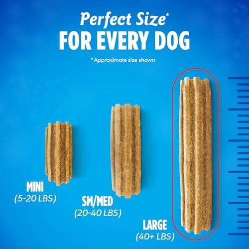 DentaLife Daily Oral Care Dog Treats for Large Dogs 40 plus lbs., Chewy Dental Treat to Freshen Breath and Fight Tartar, Chicken Flavor, 36 oz., 30 Chews - 30 ct. Pouch