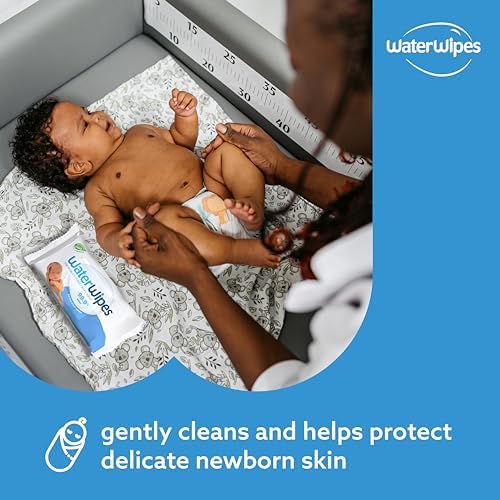 WaterWipes Original Baby Wipes, 99.9% Water, 3-In-1 Cleans, Cares, Protects, Unscented & Hypoallergenic, 720 Count (12 Packs), Packaging May Vary