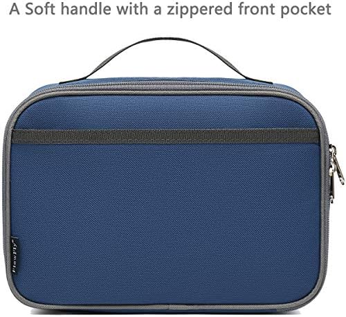 FlowFly Kids Lunch box Insulated Soft Bag Mini Cooler Back to School Thermal Meal Tote Kit for Girls, Boys,Cyan
