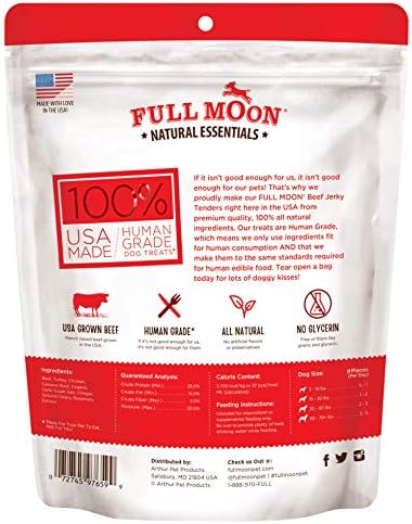 Full Moon All Natural Essentials Beef Jerky Tenders Free Range Human Grade 24 oz