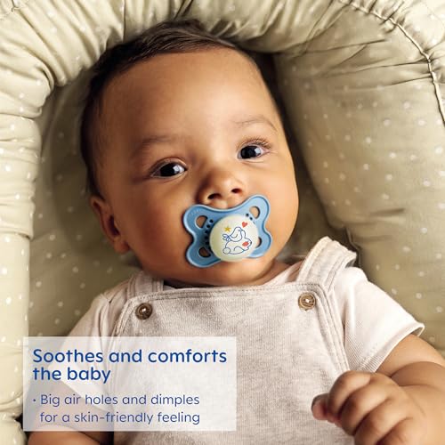 MAM Original Day & Night Pacifiers, Binky Pacifier for 0-6 Months, BPA-Free Silicone, Glows in The Dark, Best for Newborn Babies, Developed with Medical Experts, 4 Count Binkies