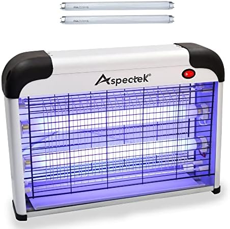 ASPECTEK Insect Killer, Bug Zapper, Powerful 20W Electronic Indoor Fly Zapper, Mosquito Killer-Indoor Use Including Free 2 Pack Replacement Bulbs