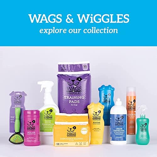 Wags & Wiggles Purify Hypoallergenic Wipes for Dogs, Zesty Grapefruit Scent - Scented Dog Wipes Gently Clean & Condition Your Dog's Coat Without A Bath, 100 Count - 12 Pack