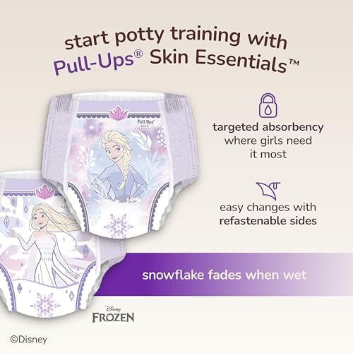 Pull-Ups Girls' Skin Essentials Potty Training Pants, Training Underwear, 3T-4T (32-40 lbs), 68 Ct
