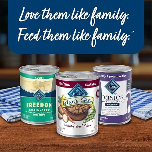 Blue Buffalo Blue's Stew Natural Wet Dog Food, Made with Natural Ingredients, Hearty Beef and Country Chicken Variety Pack, 12.5-oz. Cans, 6 Count