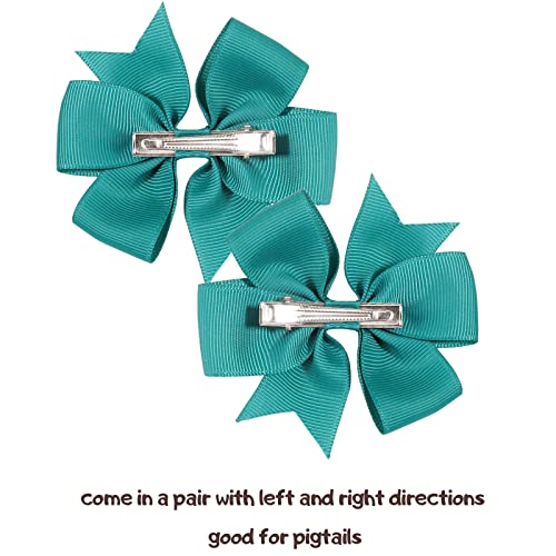 Choicbaby Hair Bows for Girls, 3" Grosgrain Ribbon Pinwheel Hair Bows for Toddler Girls, Pack of 80
