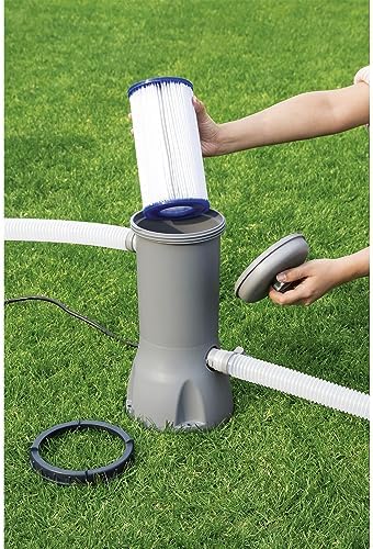 Bestway 58012E Type III/A Outdoor Swimming Pool Filter Pump Cartridge Replacement 4.2"x8" for Use in 500/800/1500 Gallon Filter Pumps (6 Pack)