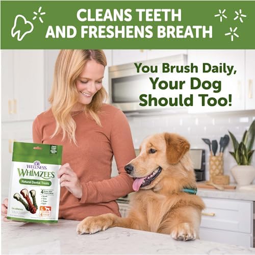 Wellness WHIMZEES Value Box Dog Dental Treats, Natural Chews, Large Size, (24 Count)