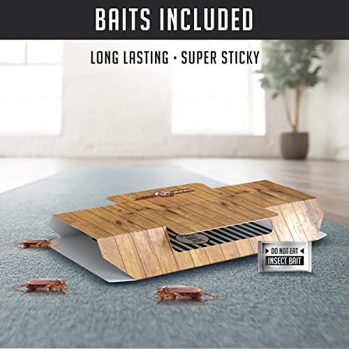 Roach Traps Indoor Sticky (36 Pack) - Glue Traps for Roaches Bug Traps with Roach Bait Traps - Long Lasting Non-Toxic Children and Pet Friendly - Trap a Pest