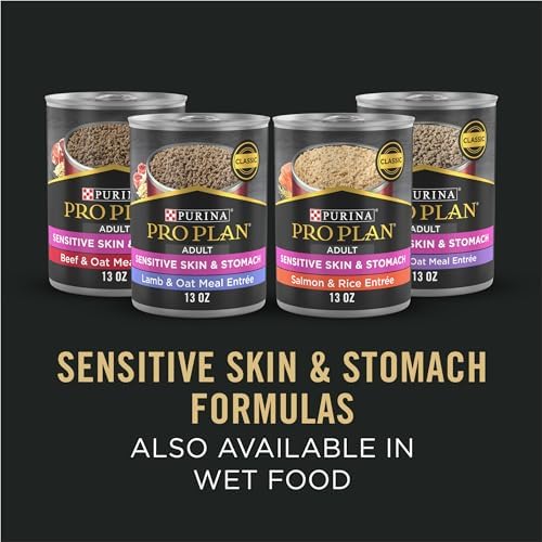 Purina Pro Plan Sensitive Skin and Stomach Dog Food Dry, Adult Salmon & Rice Formula, Digestive Health - 40 lb. Bag