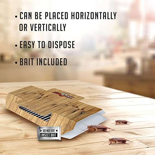 Roach Traps Indoor Sticky (36 Pack) - Glue Traps for Roaches Bug Traps with Roach Bait Traps - Long Lasting Non-Toxic Children and Pet Friendly - Trap a Pest