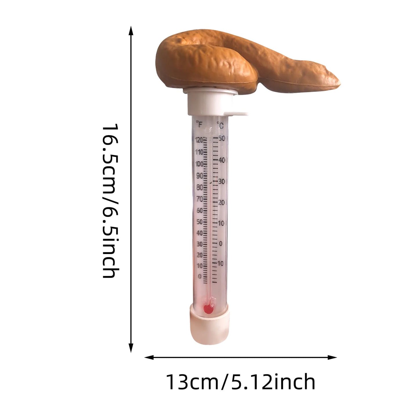 Floating Swimming Pool Thermometer, Funny Floating Poop Pools Thermometer, Poop Shape Prank Water Thermometers, Easy Read Temperature, for Spa Hot Tubs Aquariums Pools (2 pcs)
