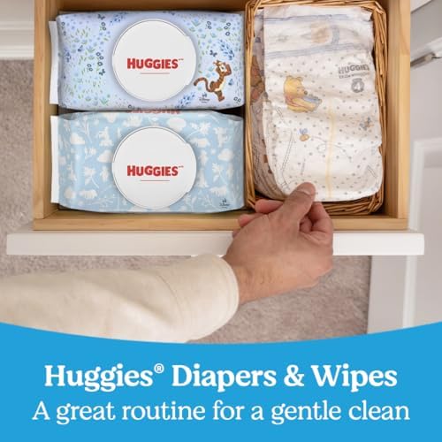 Huggies Natural Care Cucumber, Aloe and Vitamin E Baby Wipes, Hypoallergenic, Scented, 10 Flip-Top Packs (560 Wipes Total), Packaging May Vary