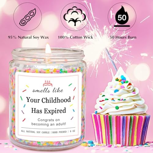 Homsolver 16th 17 18th Birthday Gifts for Girls, Birthday Gifts for 16 17 18 Year Old Girls, High School Graduation Gift for Teens Girls 16-18, (Vanilla Birthday Cake Scent with Sprinkles)