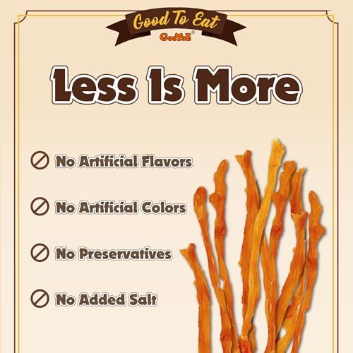 Gootoe Turkey Tendon Dog Treats, Strips 3oz, USA-Sourced Turkey Tendon, Natural Snack, Premium Puppy Chews, Hypoallergenic, Rawhide Free, Reseal Value Bags, Size for Small Dogs