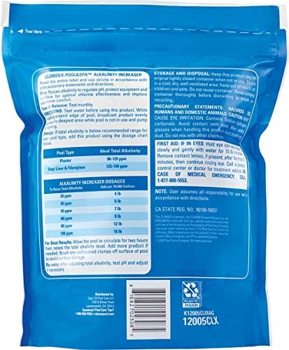 Clorox® Pool&Spa™ Swimming Pool Alkalinity Increaser, Keeps pH Balanced, 5LB (Pack of 1)
