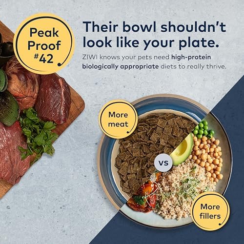 ZIWI Peak Air-Dried Dog Food – Beef - All Natural, High Protein, Grain Free, Limited Ingredient w/ Superfoods (16oz)