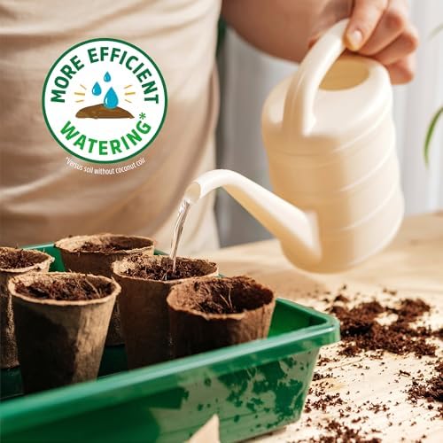 Back to the Roots 3-in-1 Seed Starting Mix 6 Quarts, 100% Organic & USA Made for Herbs, Veggies, Flowers, w/Nutrient Rich Plant Food, Worm-Castings, & Moisture Controlling Yucca Brown