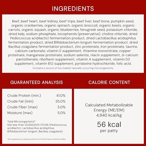 Stella & Chewy's Freeze-Dried Raw Dinner Patties - Beef Recipe - High Protein Grain-Free Puppy & Dog Food - Perfect For Picky Eaters - 25 oz