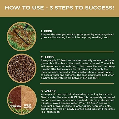 Scotts EZ Seed Patch & Repair Sun and Shade Mulch, Grass Seed, Fertilizer Combination for Bare Spots and Repair, 3.75 lb, Brown