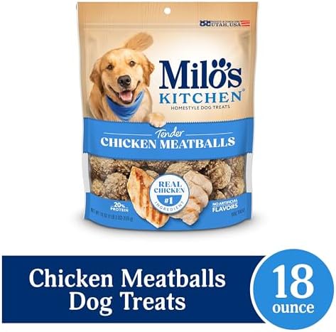 Milo's Kitchen Chicken Meatballs Dog Treats, 18-Ounce