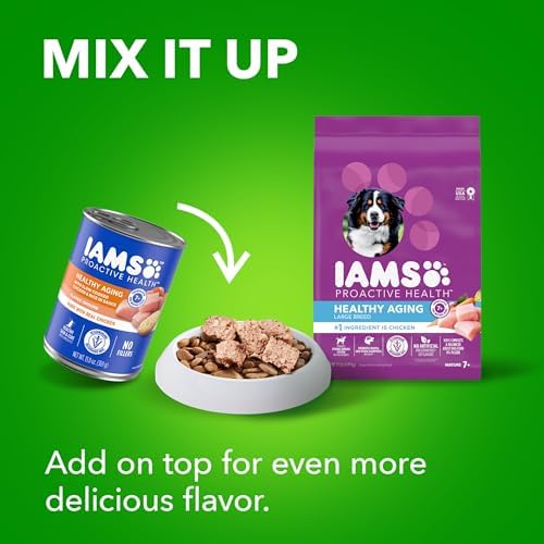IAMS Proactive Health Healthy Aging Large Breed Dog Food for Mature and Senior Dogs with Real Chicken, 30 lb. Bag