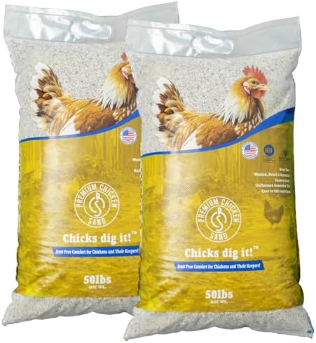 2 Pack 50 lb Bag Odor Eliminating Bedding for Chicken Coops, Nesting Boxes & Runs
