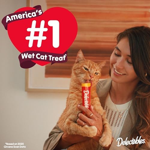 Delectables Squeeze Up Handheld Lickable Treats, Chicken, (Tuna and Tuna and Salmon) 54 Count