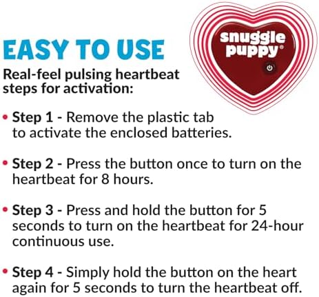 Original Snuggle Puppy Toys - Heartbeat Puppy for Dogs - Pet Anxiety Relief and Calming Aid - Comfort Dog Toys for Behavioral Training