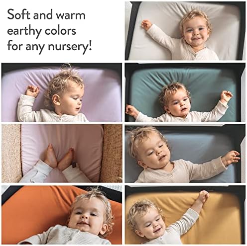 Bedside Sleeper Bassinet Fitted Sheets 33x20 for Maxi COSI Iora, Koola Baby, Baby Joy, Angelbliss, Kidsclub Bedside Bassinet – 100% Jersey Cotton – Light + Dark Grey – 2 Pack