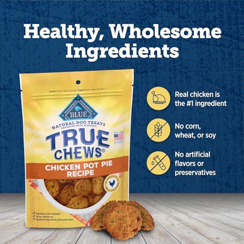 Blue Buffalo True Chews Dog Treats Made in the USA with Natural Ingredients Chicken Pot Pie
