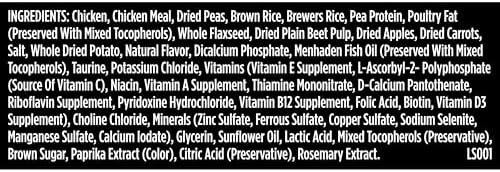Nutrish Dish Premium Dry Dog Food, Chicken & Brown Rice Recipe with Veggies & Fruit, 23 Pounds